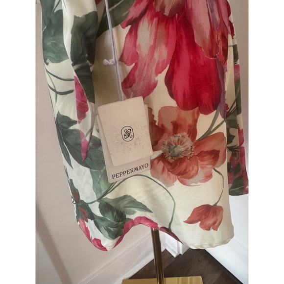 Pepper Mayo Yellow Floral Halter Neck Mini Dress - Picture 6 of 9